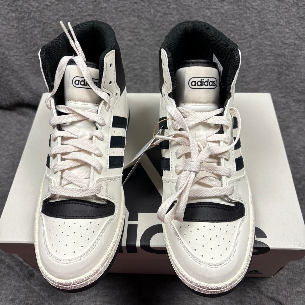 Adidas Break Start Mid Top Women 7.5 Basketball Sneakers White Black Court New - Picture 2 of 16